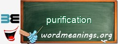 WordMeaning blackboard for purification